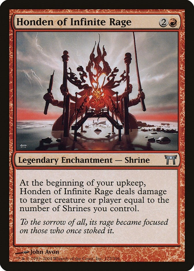 Image for Honden of Infinite Rage (172) (Champions of Kamigawa) - Magic: The Gathering