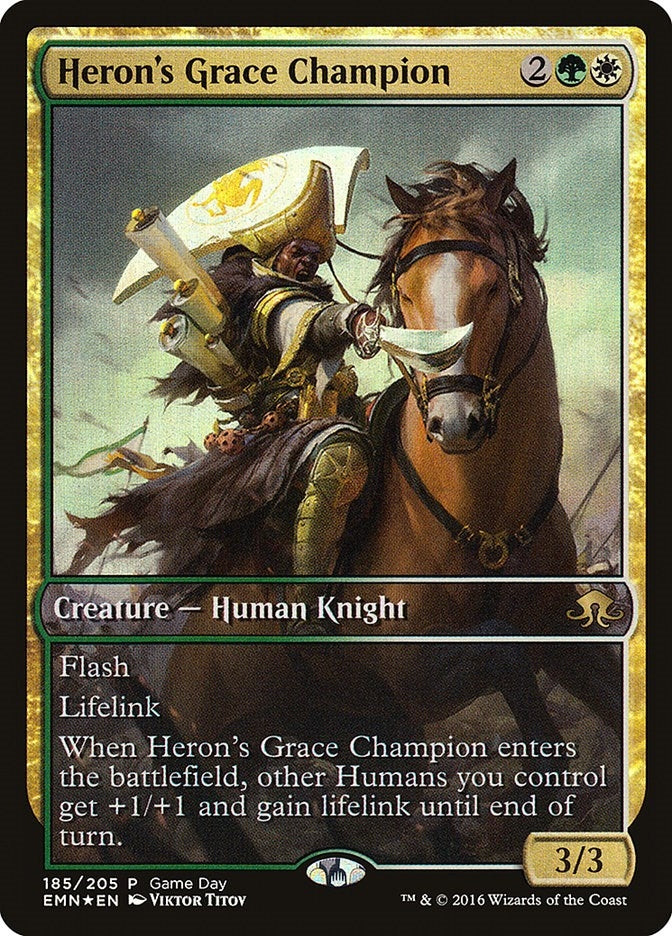 Image for Heron's Grace Champion (185) (Game Day & Store Championship Promos) - Magic: The Gathering