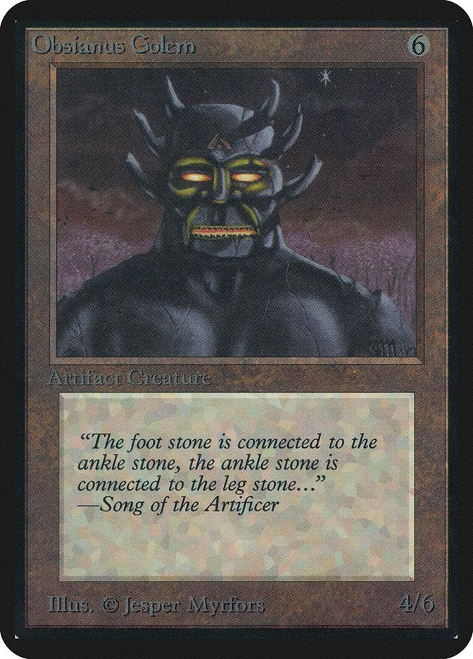 Image for Obsianus Golem (Alpha Edition) - Magic: The Gathering