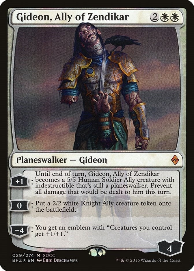 Image for Gideon, Ally of Zendikar (SDCC 2016 Exclusive) (29) (Media Promos) - Magic: The Gathering