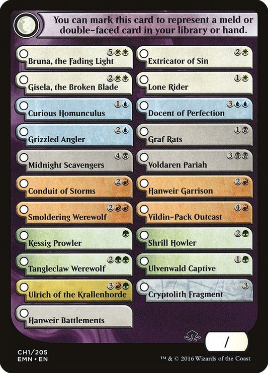 Image for Checklist Card - Eldritch Moon (1) (Eldritch Moon) - Magic: The Gathering