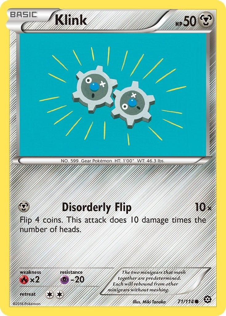 Image for Klink (71/114) (XY - Steam Siege) - Pokemon