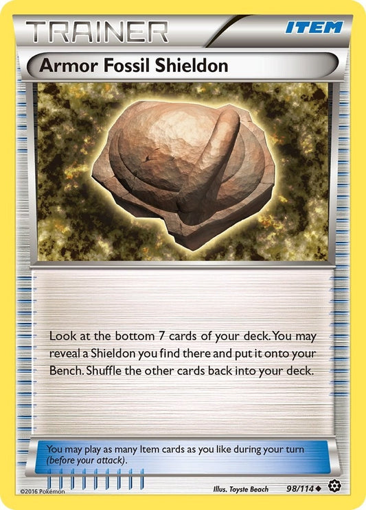 Image for Armor Fossil Shieldon (98/114) (XY - Steam Siege) - Pokemon
