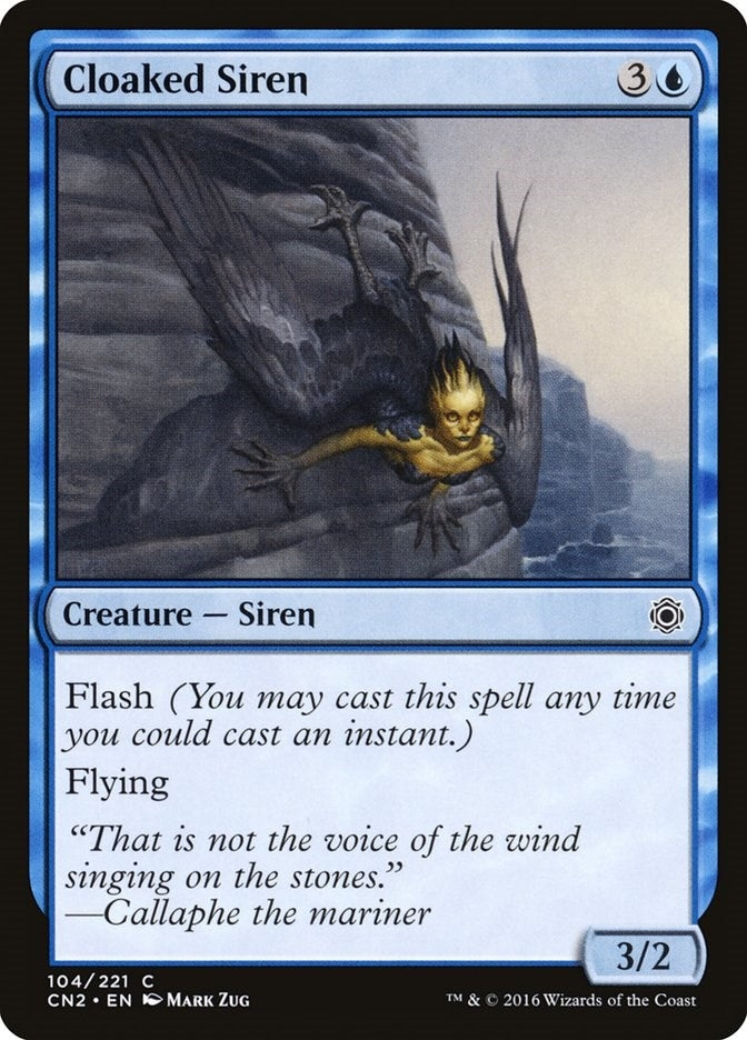 Image for Cloaked Siren (104) (Conspiracy: Take the Crown) - Magic: The Gathering