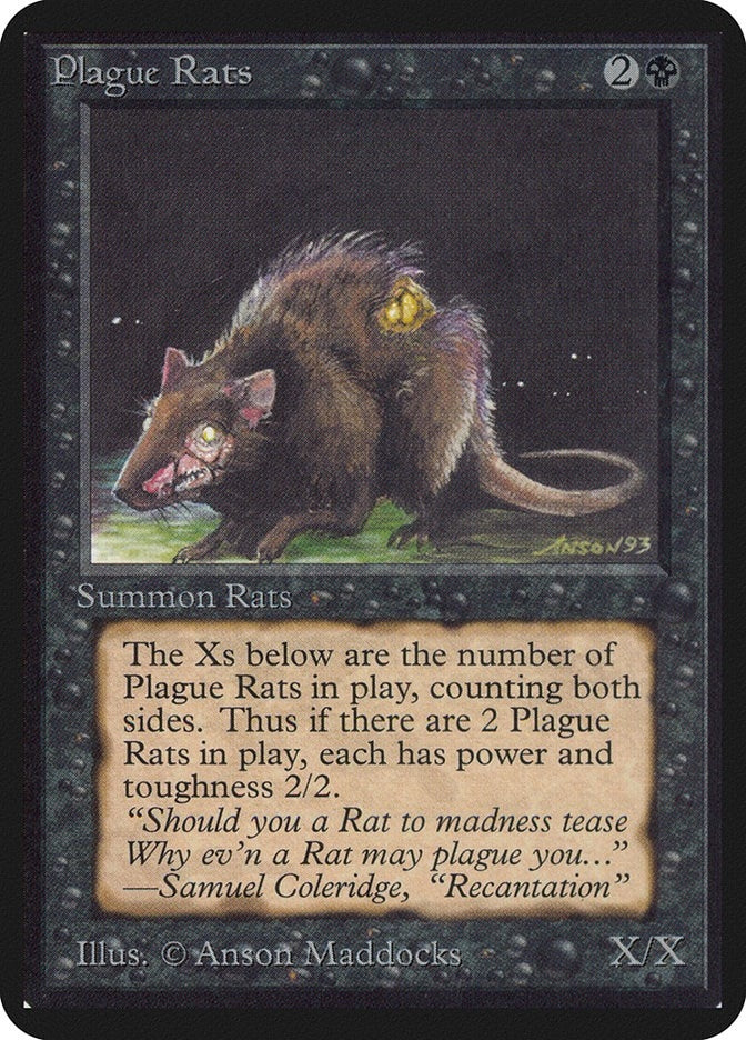 Image for Plague Rats (Alpha Edition) - Magic: The Gathering