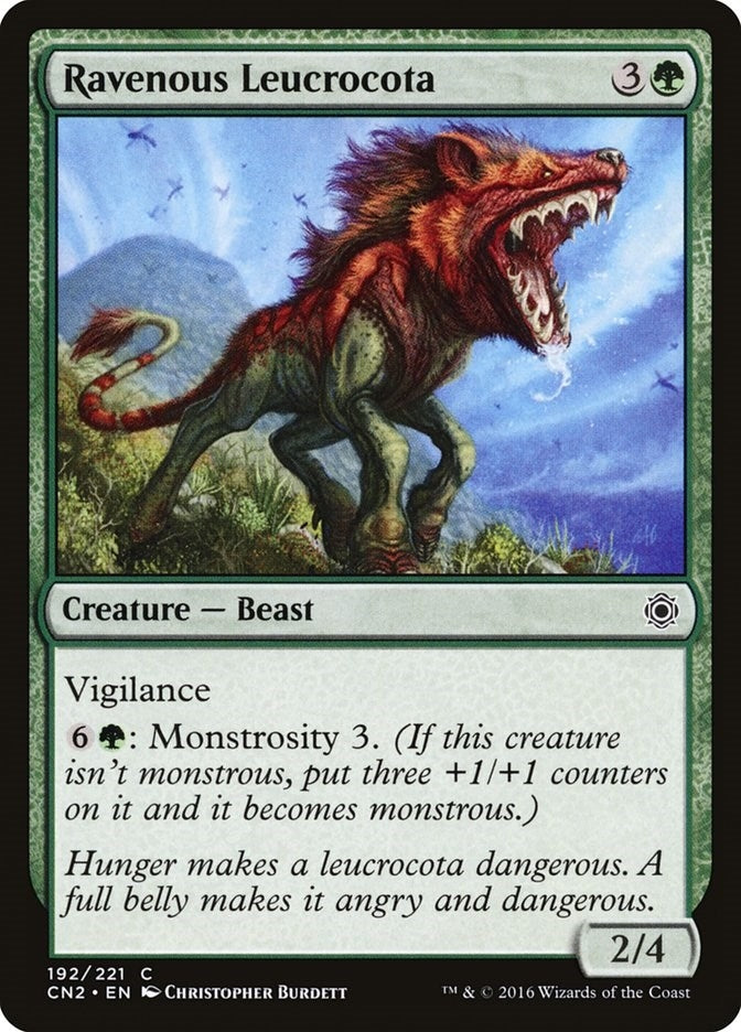 Image for Ravenous Leucrocota (192) (Conspiracy: Take the Crown) - Magic: The Gathering
