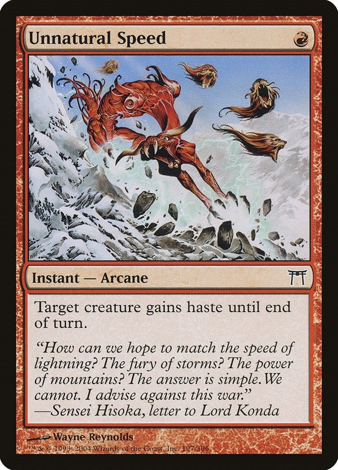 Image for Unnatural Speed (197) (Champions of Kamigawa) - Magic: The Gathering