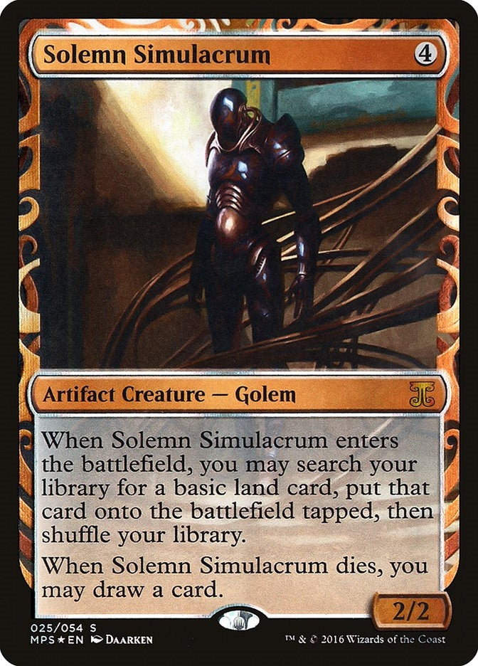 Image for Solemn Simulacrum (25) (Masterpiece Series: Kaladesh Inventions) - Magic: The Gathering