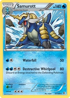 Image for Samurott - 41/149 (BW Boundaries Crossed) (041/149) (Deck Exclusives) - Pokemon