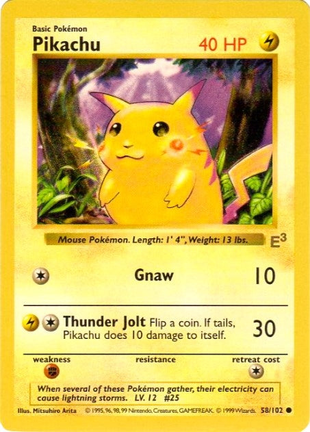 Image for Pikachu - 58/102 (E3 Stamped with Red Cheeks) (058/102) (Miscellaneous Cards & Products) - Pokemon