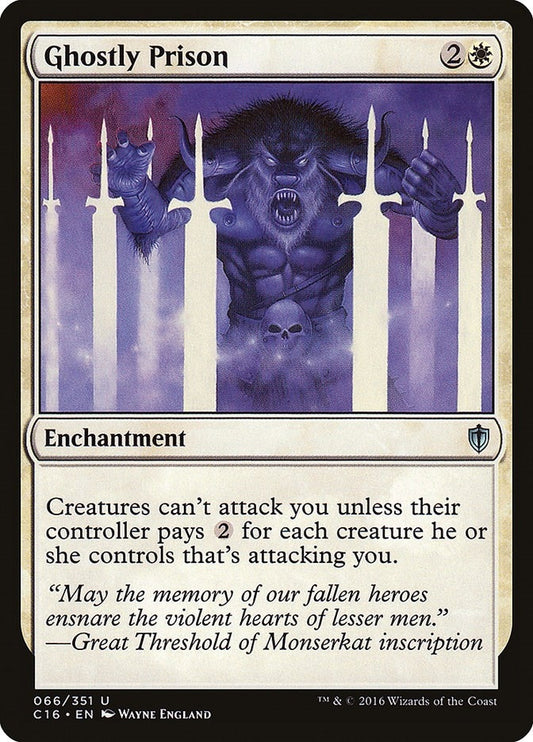 Image for Ghostly Prison (66) (Commander 2016) - Magic: The Gathering