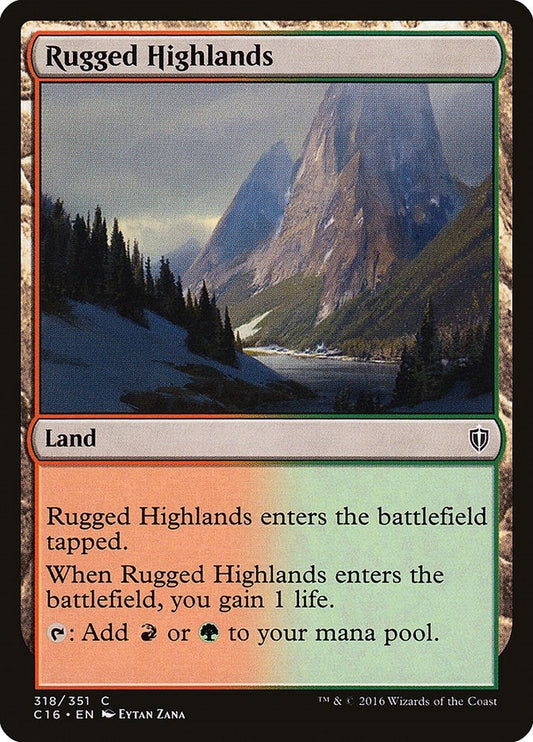 Image for Rugged Highlands (318) (Commander 2016) - Magic: The Gathering