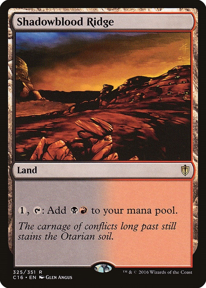Image for Shadowblood Ridge (325) (Commander 2016) - Magic: The Gathering