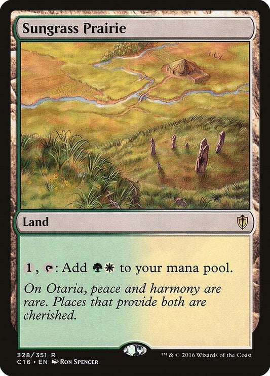 Image for Sungrass Prairie (328) (Commander 2016) - Magic: The Gathering
