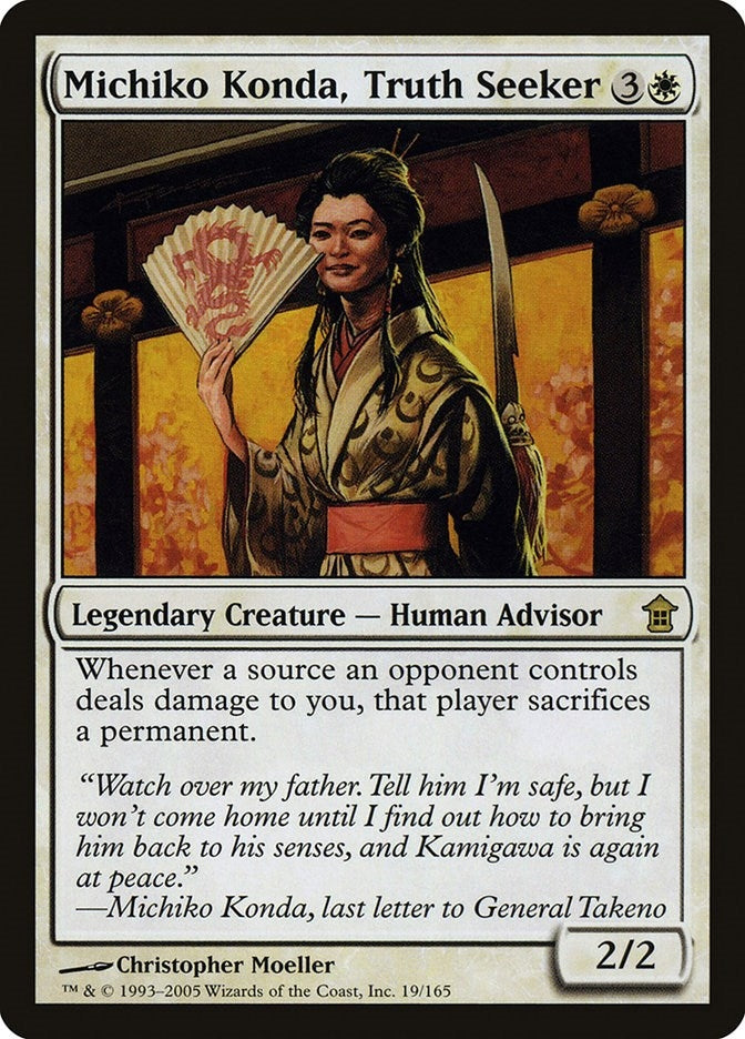 Image for Michiko Konda, Truth Seeker (19) (Saviors of Kamigawa) - Magic: The Gathering