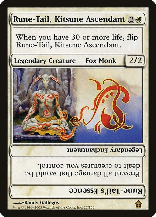 Image for Rune-Tail, Kitsune Ascendant (27) (Saviors of Kamigawa) - Magic: The Gathering