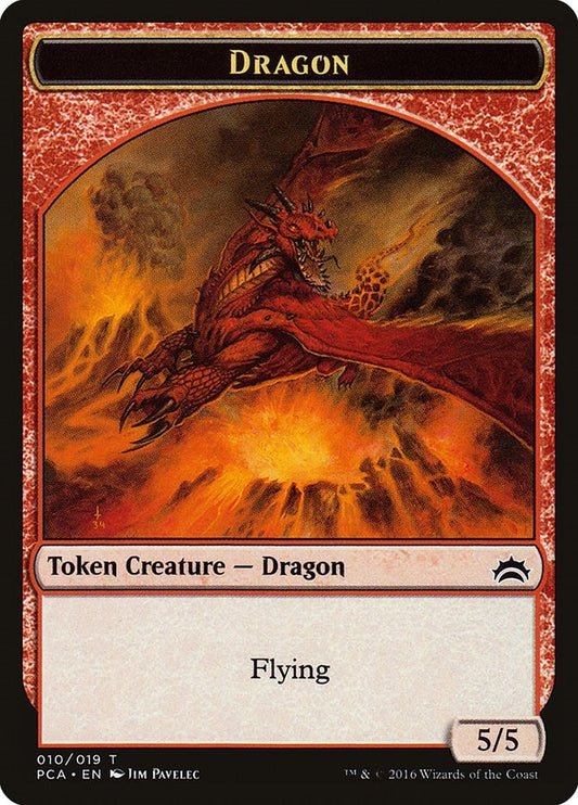 Image for Dragon // Saproling Double-Sided Token (10 // 19) (Planechase Anthology) - Magic: The Gathering