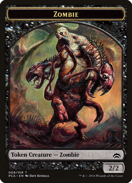Image for Zombie // Hellion Double-Sided Token (9 // 12) (Planechase Anthology) - Magic: The Gathering