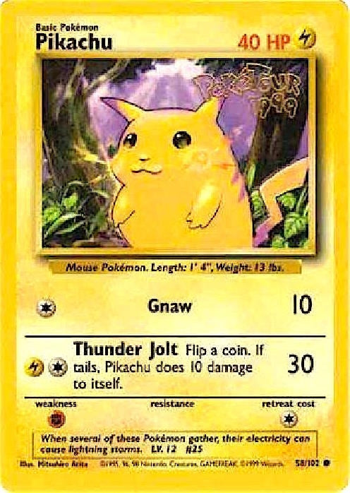 Image for Pikachu - 58/102 (PokeTour 1999) (058/102) (Miscellaneous Cards & Products) - Pokemon