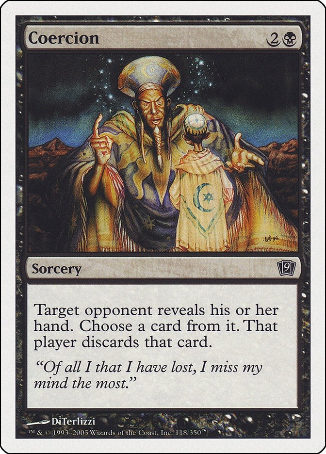 Image for Coercion (118) (9th Edition) - Magic: The Gathering