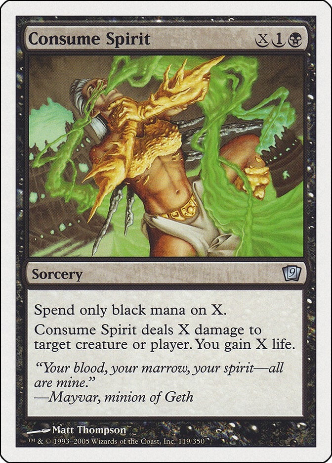 Image for Consume Spirit (119) (9th Edition) - Magic: The Gathering
