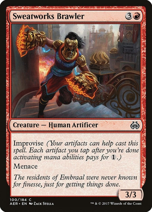 Image for Sweatworks Brawler (100) (Aether Revolt) - Magic: The Gathering