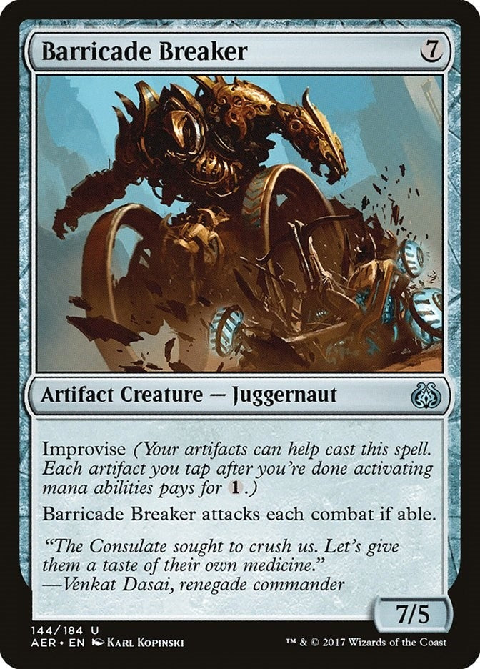 Image for Barricade Breaker (144) (Aether Revolt) - Magic: The Gathering