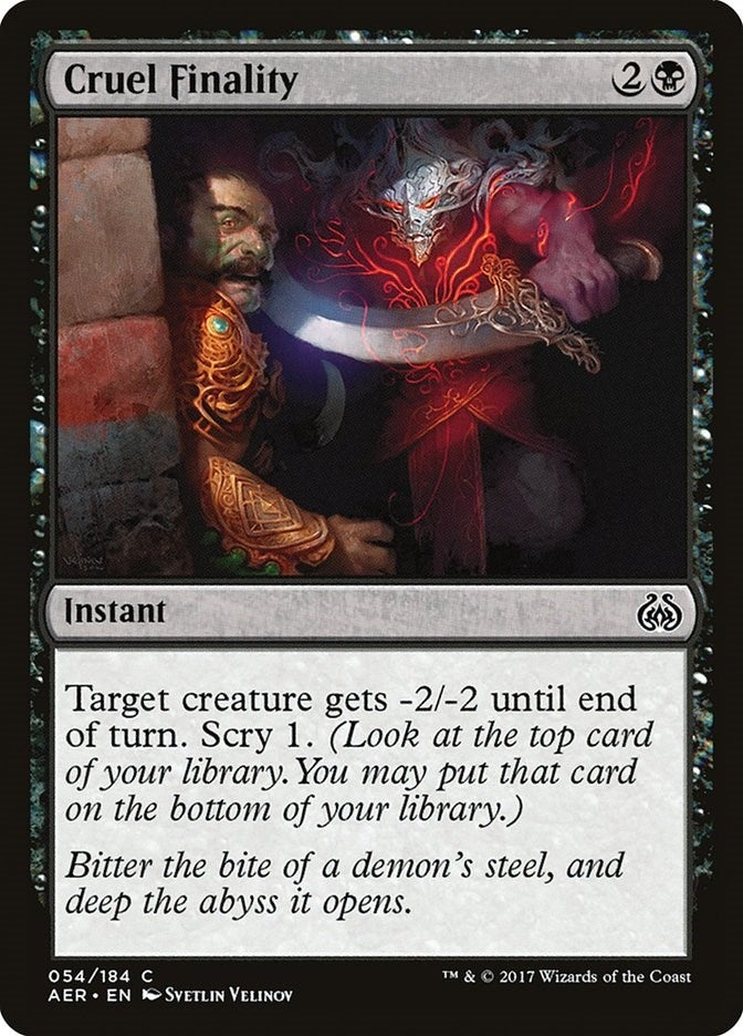 Image for Cruel Finality (54) (Aether Revolt) - Magic: The Gathering