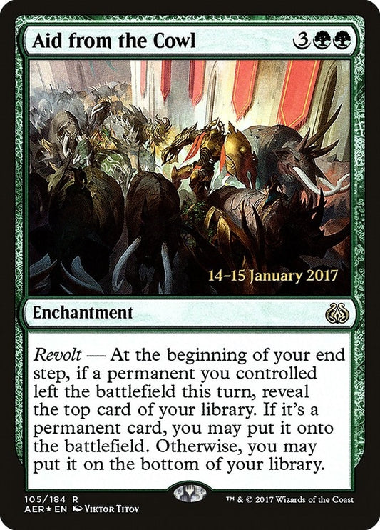 Image for Aid from the Cowl (105) (Prerelease Cards) - Magic: The Gathering