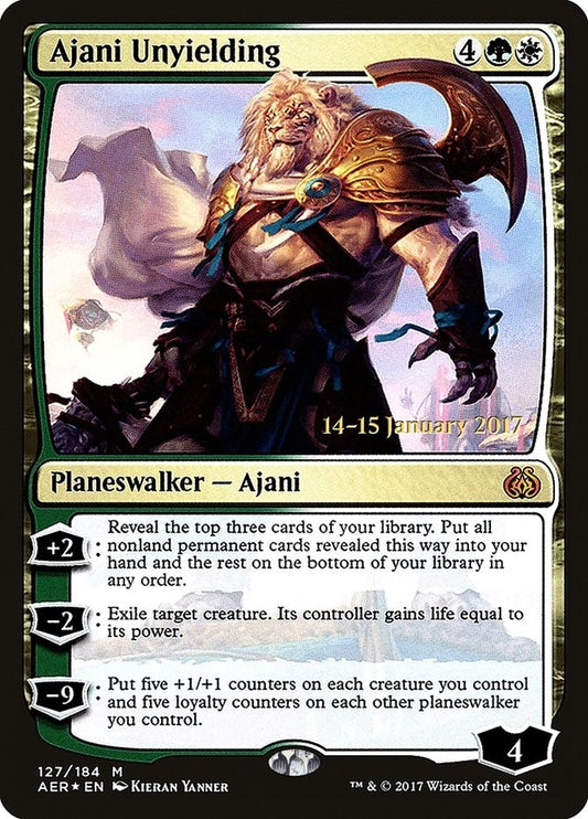 Image for Ajani Unyielding (127) (Prerelease Cards) - Magic: The Gathering