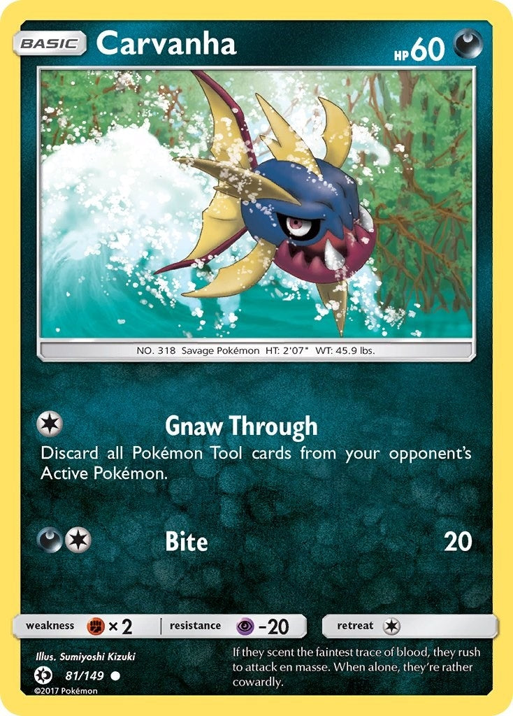 Image for Carvanha (81/149) (SM Base Set) - Pokemon