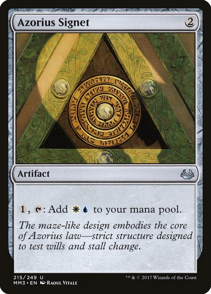 Image for Azorius Signet (215) (Modern Masters 2017) - Magic: The Gathering