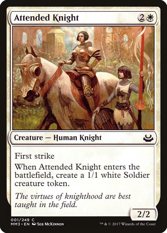 Image for Attended Knight (1) (Modern Masters 2017) - Magic: The Gathering