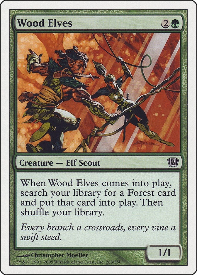 Image for Wood Elves (283) (9th Edition) - Magic: The Gathering