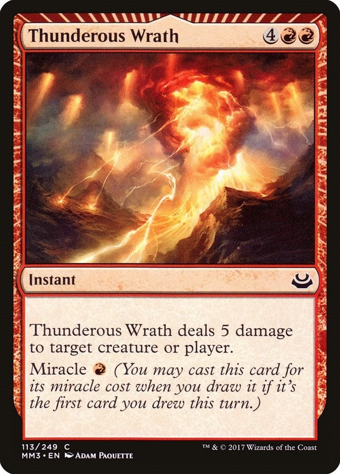 Image for Thunderous Wrath (113) (Modern Masters 2017) - Magic: The Gathering