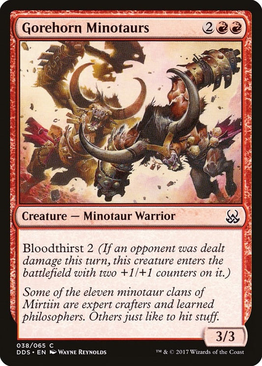 Image for Gorehorn Minotaurs (38) (Duel Decks: Mind vs. Might) - Magic: The Gathering