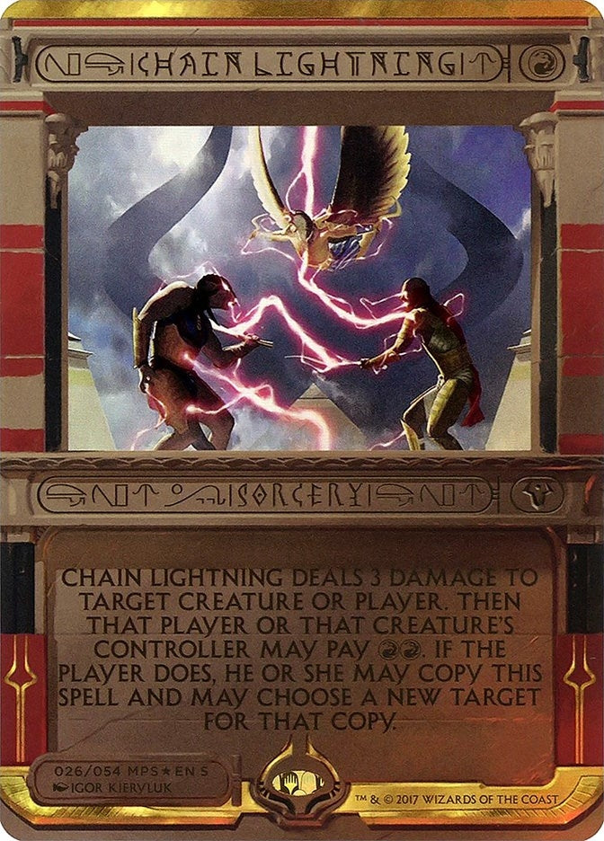 Image for Chain Lightning (26) (Masterpiece Series: Amonkhet Invocations) - Magic: The Gathering