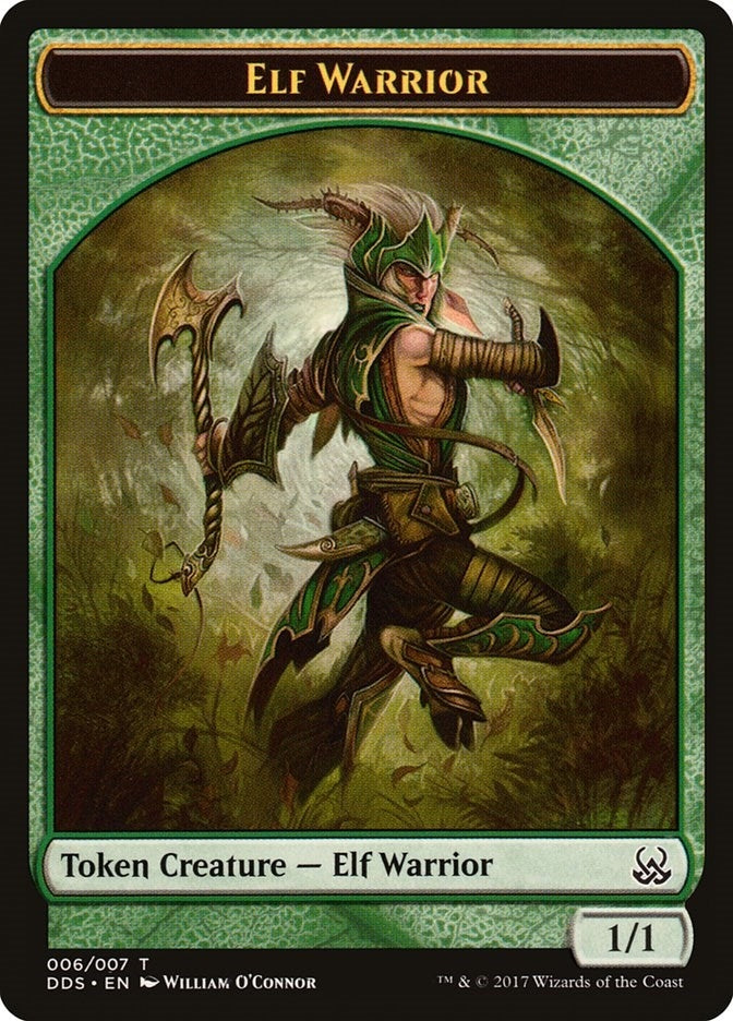 Image for Elf Warrior Token (6) (Duel Decks: Mind vs. Might) - Magic: The Gathering