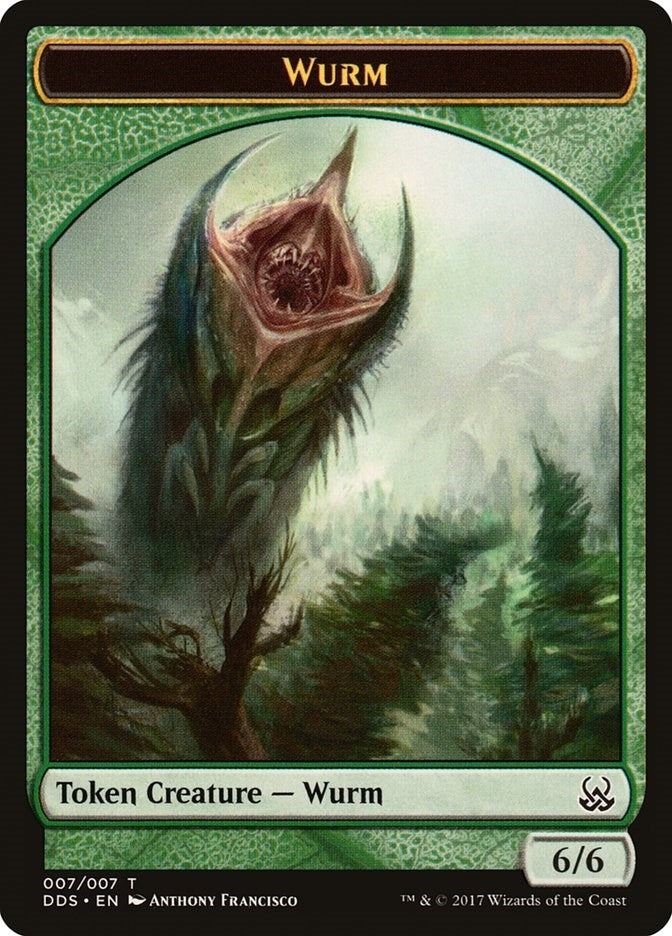 Image for Wurm Token (7) (Duel Decks: Mind vs. Might) - Magic: The Gathering