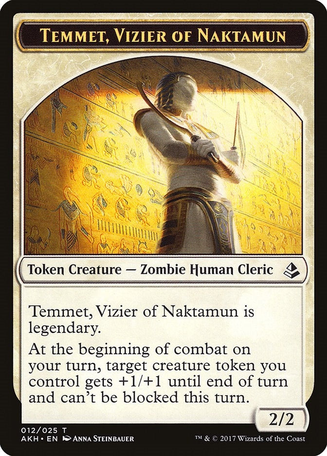 Image for Temmet, Vizier of Naktamun Token (12) (Amonkhet) - Magic: The Gathering
