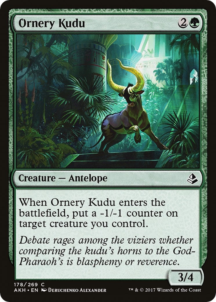 Image for Ornery Kudu (178) (Amonkhet) - Magic: The Gathering