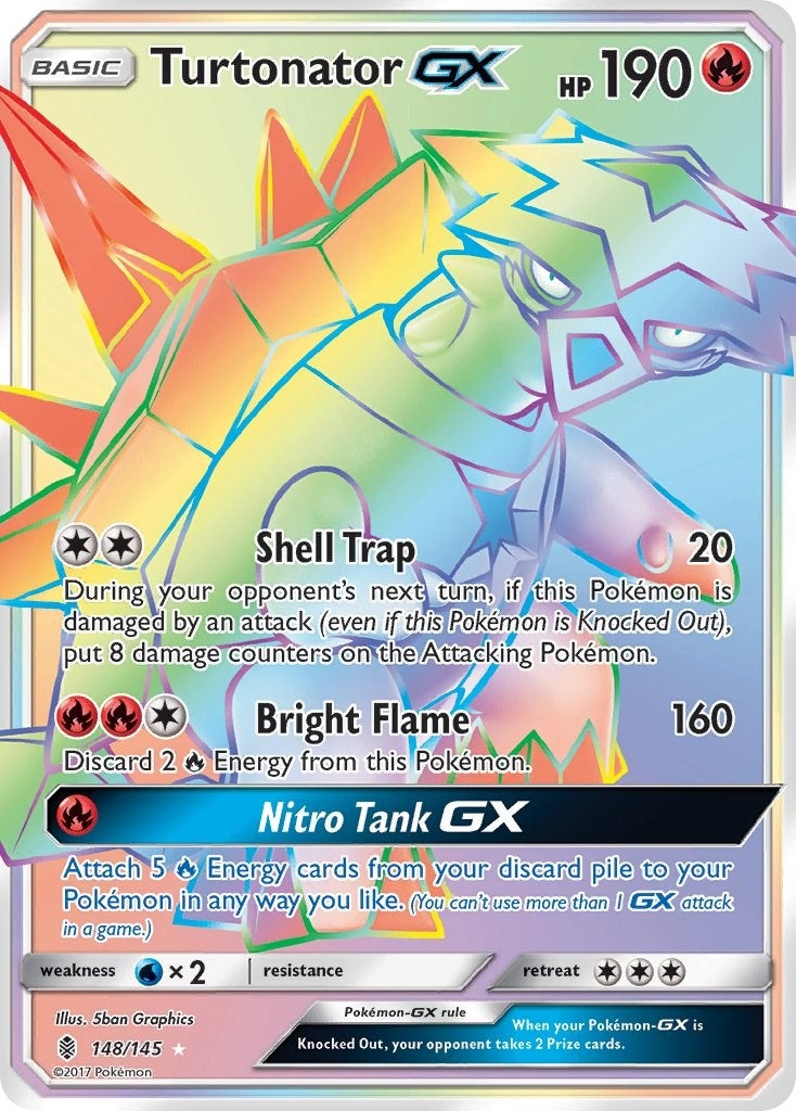 Image for Turtonator GX (Secret) (148/145) (SM - Guardians Rising) - Pokemon