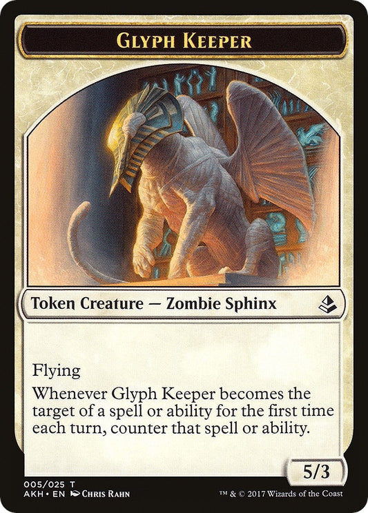 Image for Glyph Keeper // Warrior Double-Sided Token (5 // 17) (Amonkhet) - Magic: The Gathering