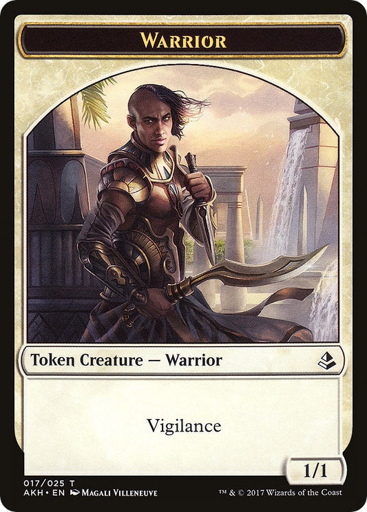 Image for Warrior // Labyrinth Guardian Double-Sided Token (17 // 8) (Amonkhet) - Magic: The Gathering
