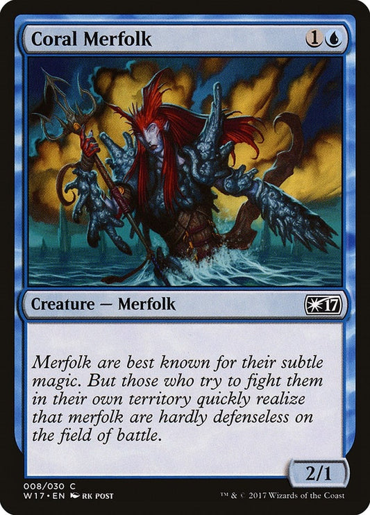 Image for Coral Merfolk (8) (Welcome Deck 2017) - Magic: The Gathering