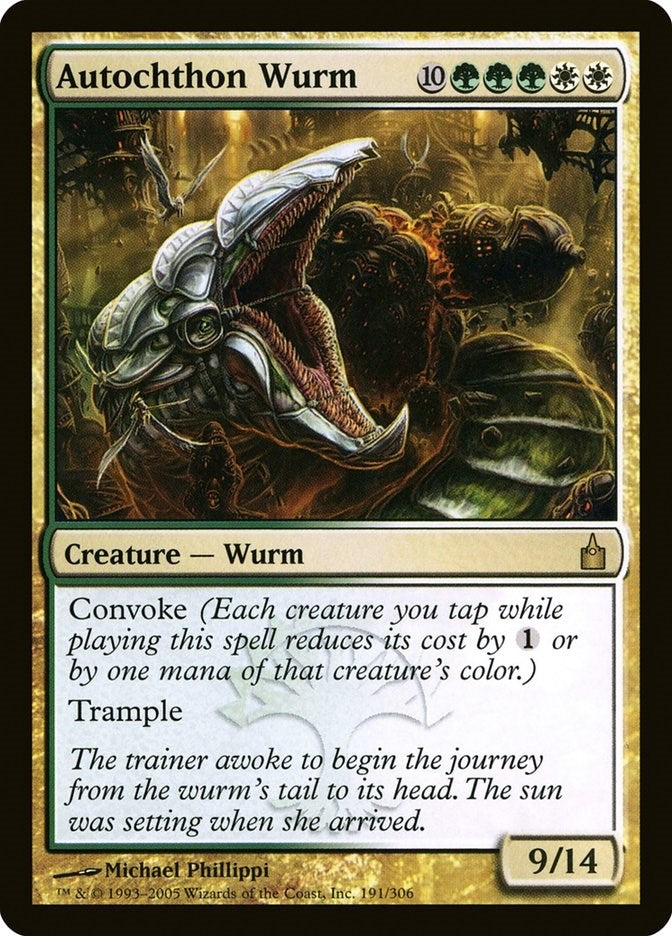 Image for Autochthon Wurm (191) (Ravnica: City of Guilds) - Magic: The Gathering