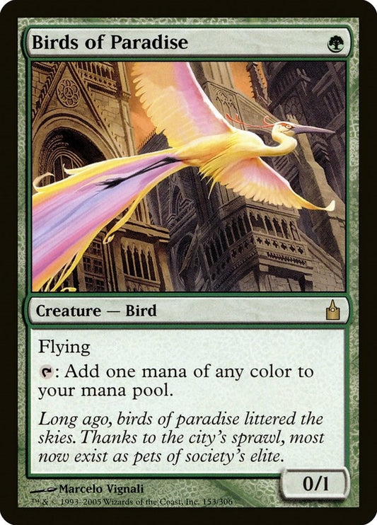 Image for Birds of Paradise (153) (Ravnica: City of Guilds) - Magic: The Gathering