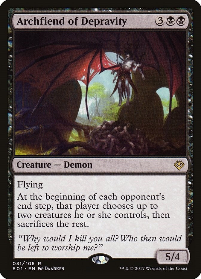 Image for Archfiend of Depravity (31) (Archenemy: Nicol Bolas) - Magic: The Gathering