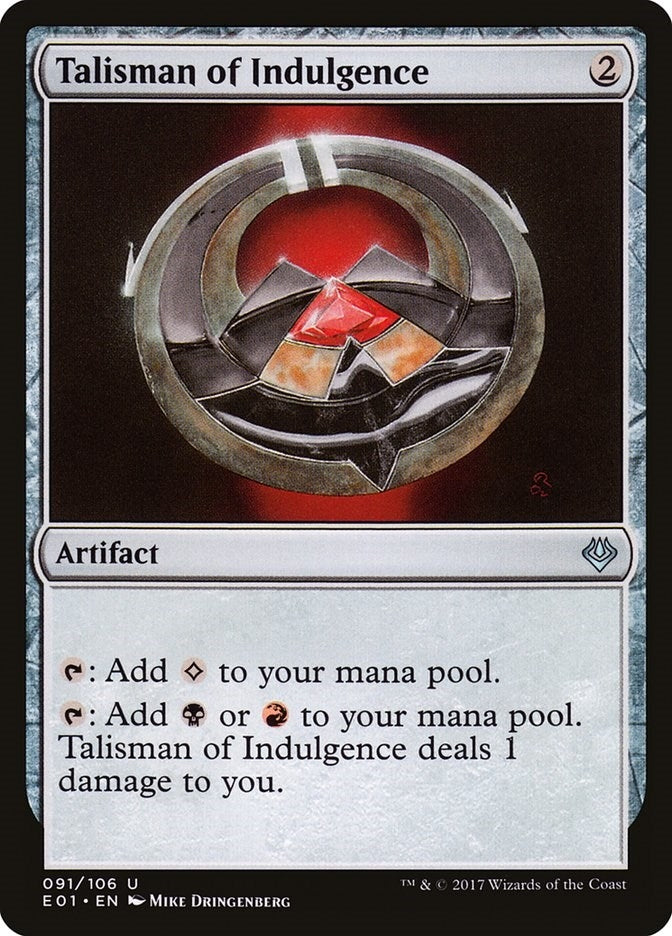 Image for Talisman of Indulgence (91) (Archenemy: Nicol Bolas) - Magic: The Gathering