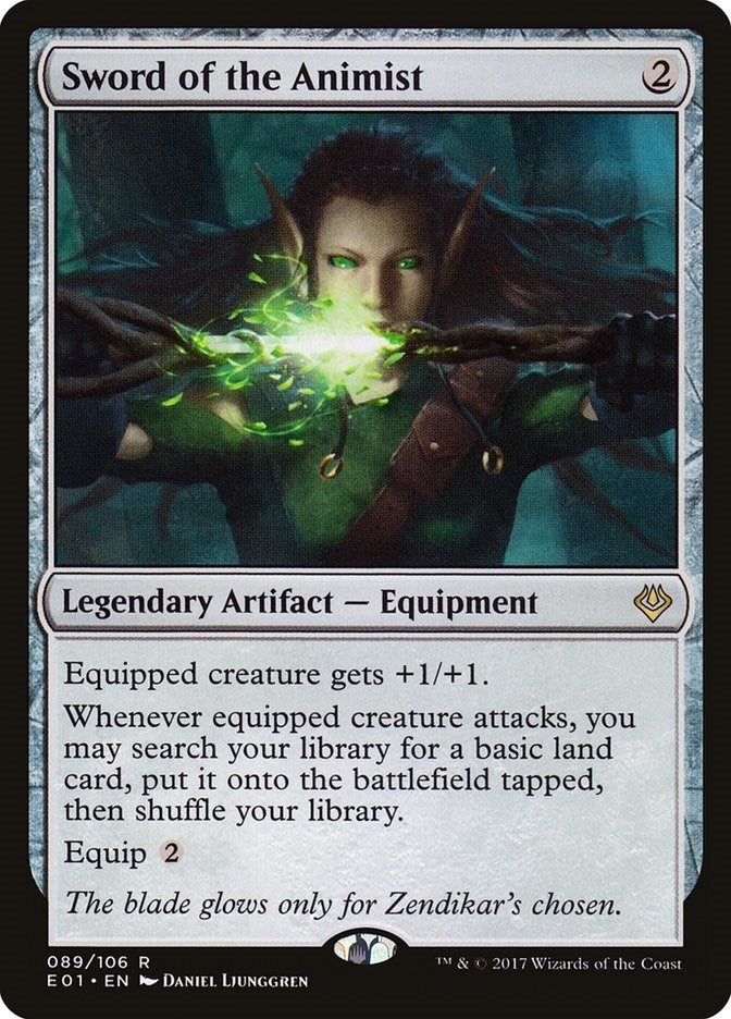 Image for Sword of the Animist (89) (Archenemy: Nicol Bolas) - Magic: The Gathering